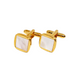 Mother of Pearl Cufflinks, Gold